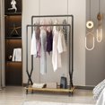 HAICHI Double Rods Clothing Rack for Hanging Clothes, Industrial Pipe