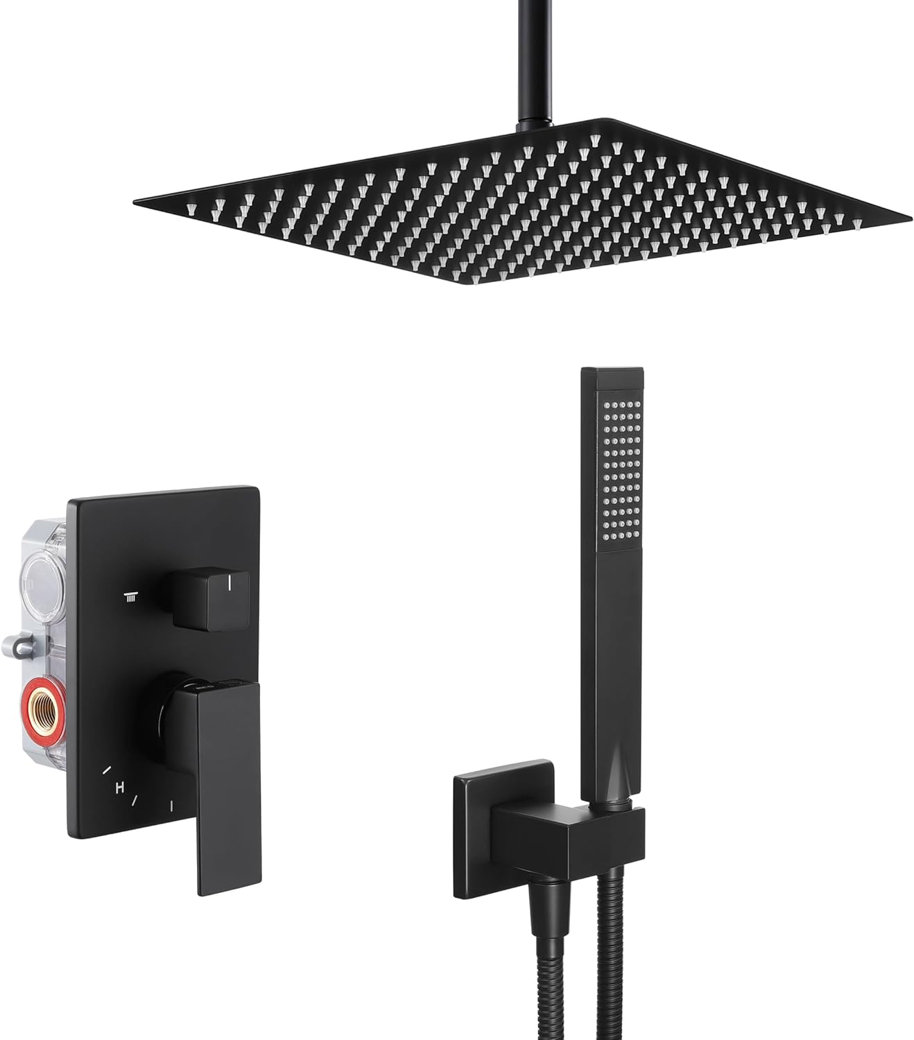 HAICHI Shower System Ceiling Shower Head 12 Inch Rainfall Shower Head