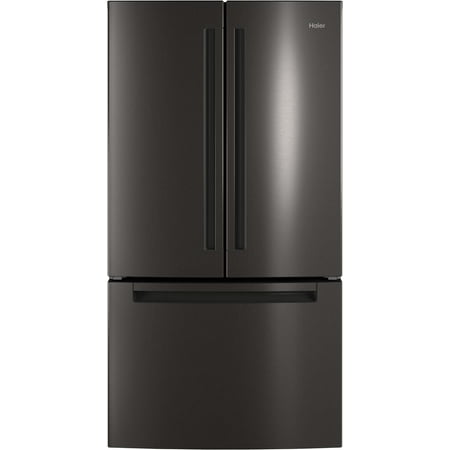 Haier - 27.0 Cu. Ft. French Door Refrigerator - Black stainless steel