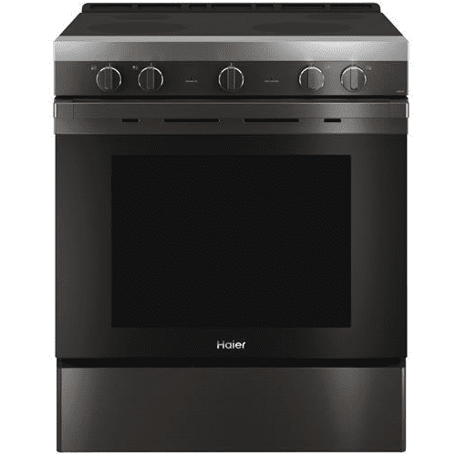HAIER QSS740BNTS slide in electric range