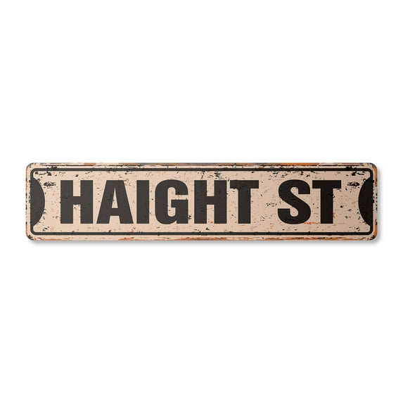 HAIGHT Vintage Plastic Street Sign san francisco ashbury road SF | Indoor/Outdoor | 18" Wide