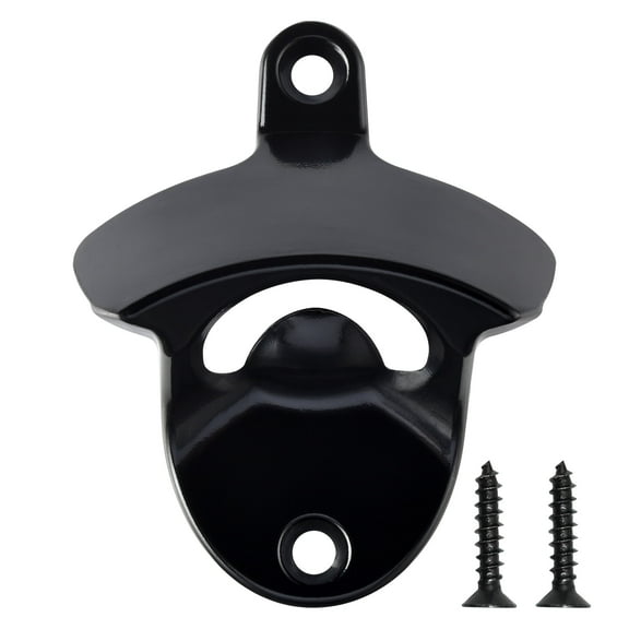 HAIICEN Bottle Opener Wall Mounted Blank Hanging Beer Top Opener Black for Cooler Post