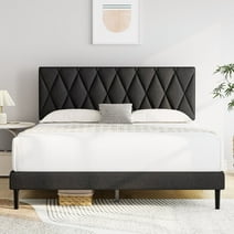 Queen Platform Bed Frame with Storage, New Upgraded Upholstered ...