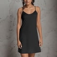 thumbnail image 1 of HAIJIE Nightgowns for Women Sleepwear with Built in Shelf Bra Adjustable Spaghetti Spaghetti Strap Sleeveless Beach Dress Padded Full Sun Dress Soft Casual Padded Full Under Dresses (Black,M), 1 of 3