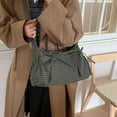 thumbnail image 1 of HAIJIE Plaid Shoulder Bags For Women Bow Crossbody Bag Soft Messenger Purse Zipper Handbag Adjustable Shoulder Straps (Style D-Green,One Size), 1 of 4