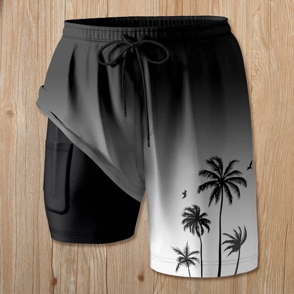 HAIJIE Plus Size Swim Shorts Comfy Elastic Waist Shorts Womens Shorts Athletic for Women Girls Pleated Beach Vacation Clothes Short