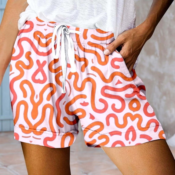 HAIJIE Plus Size Swim Shorts Elastic High Waist Tailored Shorts Cute Shorts Casual Shorts Going Out Shorts for Girlfriend Women Summer Daily Wear