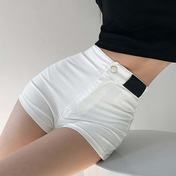 HAIJIE Swim Board Shorts Elastic High Waist Tailored Shorts Short Pants Beach Shorts for Girlfriend Women Upf 50+ Swimsuit Bottoms with Liner