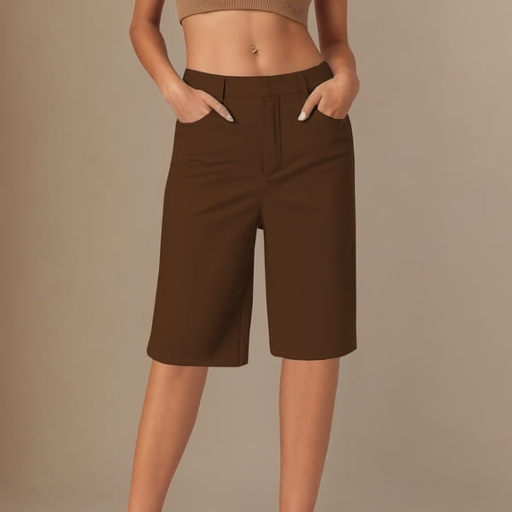 HAIJIE Swim Board Shorts Stretchy High Waisted Beach Shorts Womens Shorts Athletic for Sister Women Pleated Beach Vacation Clothes Short