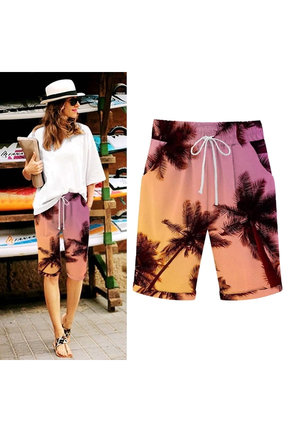 Swim Shorts Women Comfy Drawstring Casual Elastic Waist Cute Shorts Casual Shorts Going Out Shorts for Women Wife Pleated Beach Vacation Clothes Short