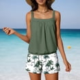 thumbnail image 1 of HAIJIE Women's Ruffle Shape Swimsuits 2026 Large Size Push Up Swimsuit with Cups Swimsuits Swimwear Bikinis for Women with Shorts Bathing Suit (Green,XXL), 1 of 5