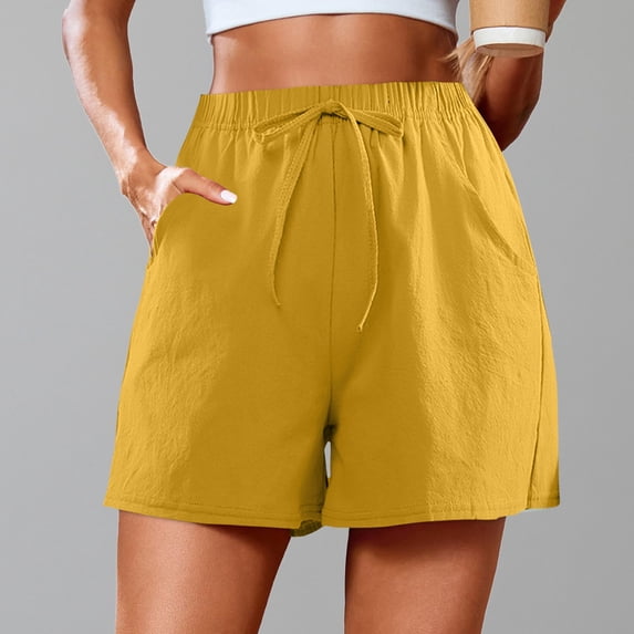 HAIJIE Women's Swim Shorts Adjustable Ruched Side Bikini Shorts Womens Shorts Athletic for Women Girls Summer 2026 Beach Vacation Clothes Spring Short