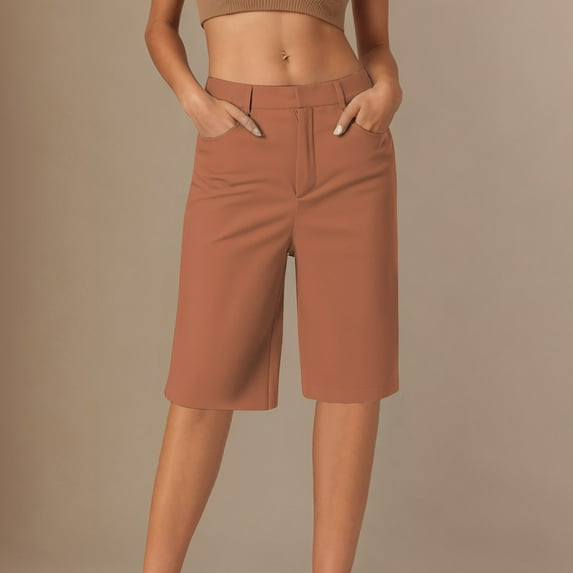 HAIJIE Women's Swim Shorts Elastic High Waist Tailored Shorts 2026 Hiking Cargo Swim Shorts Outdoor for Girlfriend Summer Pull on Short