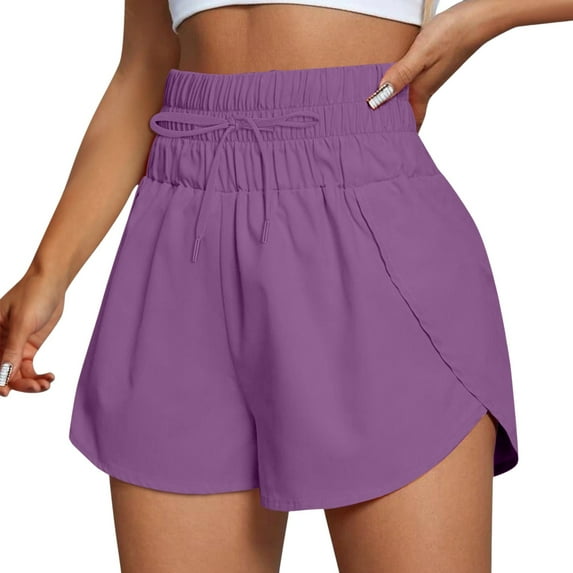 HAIJIE Women's Swim Shorts Elastic High Waist Tailored Shorts Sport Shorts Women for Girlfriend Upf 50+ Swimsuit Bottoms with Liner