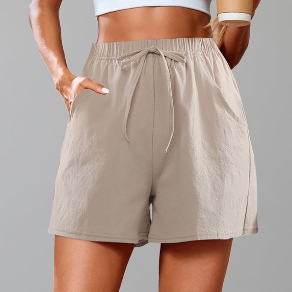 HAIJIE Womens Summer Shorts Relaxed Fit High Waist Casual Sweatshorts Womens Cargo Shorts for Sister Women Pleated Beach Vacation Clothes Short