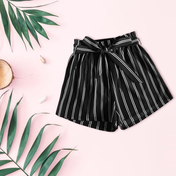 HAIJIE Womens Summer Shorts Summer Beach Lightweight Short Pants Cute Shorts Casual Shorts Going Out Shorts for Girlfriend Women Elastic Waist Embroidered Ruffle Shorts