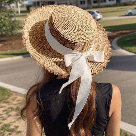 HAIJIE cool hats Summer Wide Brim Sun Hat For Women Men Breathable Straw Beach Hat Casual Outdoor Sunshade Cap Hat Garden Women Hats Beach Tennis Hats Men Hats for Women Fashionable Hats for Large He