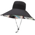 thumbnail image 1 of HAIJIE cute hats for women Super Wide Brim Sun Hat For Women Packable Reversible Double Side Wear Hats Summer Beach Bucket Cap Hat Luggage Strap Hats for Large Heads Women Women Hats Fashion Boring H, 1 of 4
