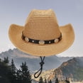 thumbnail image 1 of HAIJIE hat women Summer Holiday Fashion Casual Style Sun Hat With Lanyard Outdoor Shade Cowboy Hat Beach Floppy Hat Women Fedora Hats for Summer Beach Bags Women Small Men's Beach Hat Fold up Hat Wom, 1 of 6