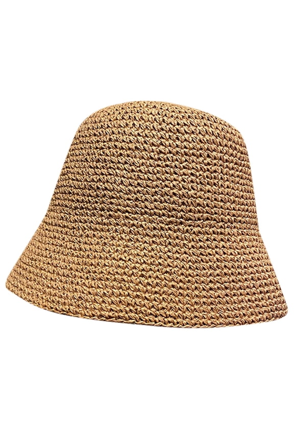 party hats for adults Stylish Sun Hats For Women Summer Wide Brim Beach Hats Versatile Korean Woven Fisherman Caps For Sun And Fashionable Outdoor Activities Beach Bags Women Small Sunhat Men'