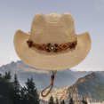 thumbnail image 1 of HAIJIE party hats for adults Summer Outdoor Casual Style Holiday Panama Style Shade Straw Hat Sun Hat Hat Women Womens Hiking Hat Cutting Hat Men Travel Beach Hat Jungle Hat Hat Covers Neck Mens Mesh, 1 of 7