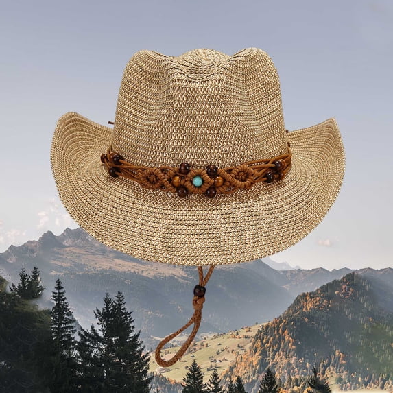 HAIJIE party hats for adults Summer Outdoor Casual Style Holiday Panama Style Shade Straw Hat Sun Hat Hat Women Womens Hiking Hat Cutting Hat Men Travel Beach Hat Jungle Hat Hat Covers Neck Mens Mesh