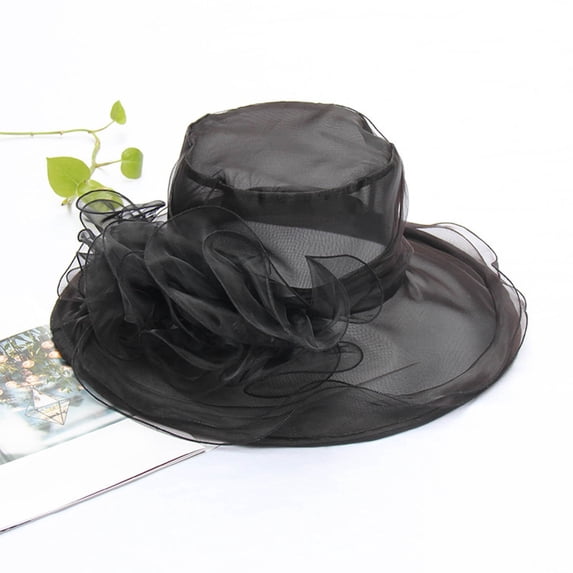 HAIJIE summer hat European And Fashion Sun Hat Mesh Lace Flower Sun Hat Outdoor Large Brim Women's Hat Summer Womens Beach Hair Landscapers Hat Mens Gardening Hat Womens Hat Adventures Hat Wide Brimm