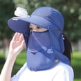 thumbnail image 1 of HAIJIE sun hat women Women's Wide Brim Sun Hat UPF 50+ Summer Beach Hat For Outdoor Boonie Cap With Round And Adjustable Chin Strap Adjustable Hiking Hats Men Desktop Visor Boating Men Hats for Ponyt, 1 of 3