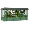 HAIJING Galvanized Raised Garden Bed with Crop Cage Plant Protection