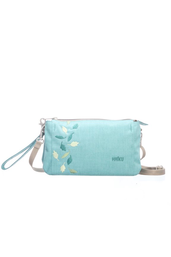 Stride Small Womens RFID-Blocking Convertible Crossbody Wristlet Purse, Wallet and Cell Phone Crossbody Bag with Detachable Strap, Wild Mint A101
