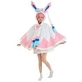 thumbnail image 1 of HAIKYUU Anime Cute Cloak for Women Short Pink Cloak and Scarf Set with Tail, 1 of 6