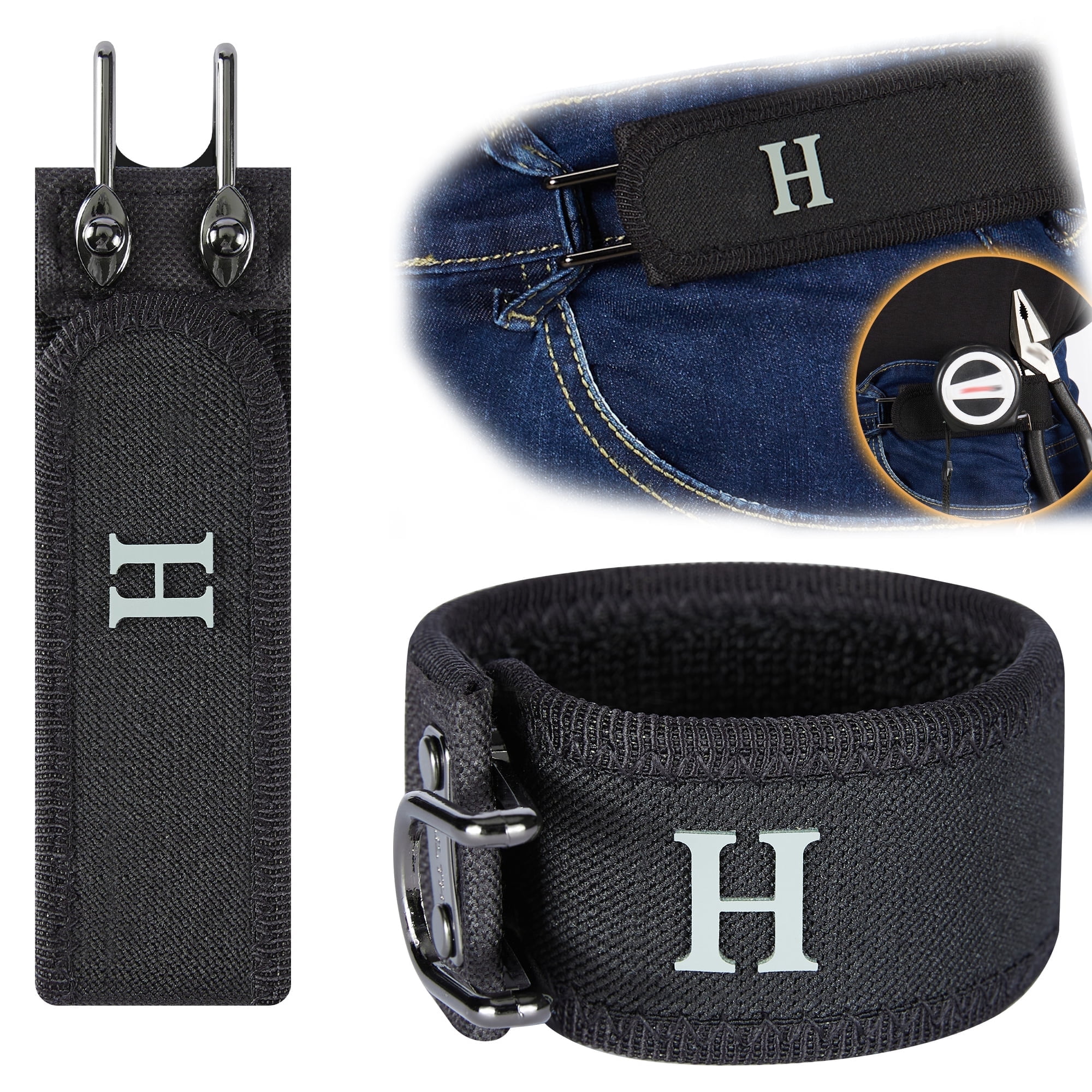 Belt, Comfort Fit No Buckle Design, Soft, Elastic and Adjustable HAILTH Metal Hook Elastic Belt (Unisex) – Patented No  main image 4