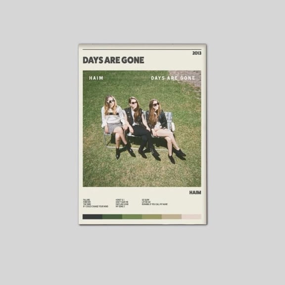 HAIM Days Are Gone Debut Album Tracklist Retro Vintage Music Poster Size 24''x36'' Goldengate