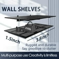 thumbnail image 1 of HAINAWANG,1 shelves 1-Pack 1.5x3.8ft 17.7-inch-by-45.2-inch Wall Shelf Garage Storage Rack Wall Mounted Floating Shelves, Black, 1 Pack Loads 250 lbs, 1 of 7