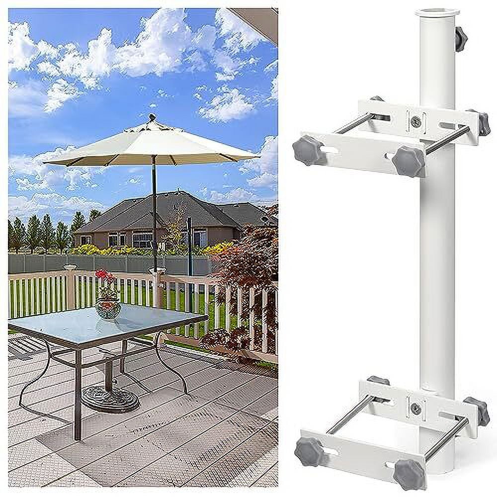 HAINAWANG Deck Umbrella Mount, NonSlip Patio Umbrella Holder for Metal