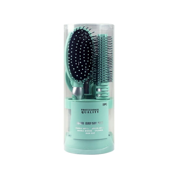 5-Piece Hair Brush Set, Adults and Teens, Tiffany Blue