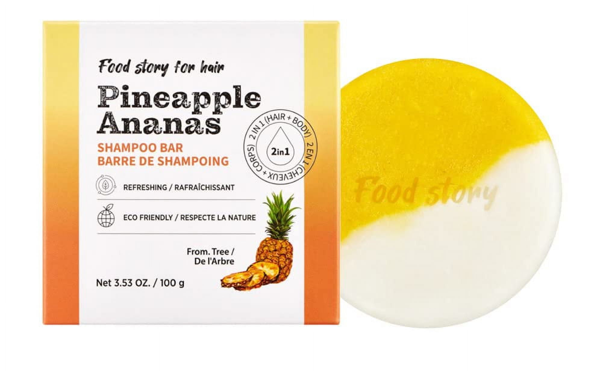 HAIR PINEAPPLE SHAMPOO BAR oily scalp and hair Low pH Vegan Refreshing