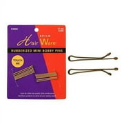 HAIR WARE Rubberized Mini Bobby Pins Blonde
