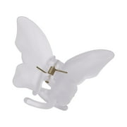 HAIRITAGE BY MINDY Take Me To The Beach Butterfly Claw Clip Barrettes for Hair, White, 1PC