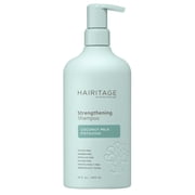 Hairitage Coconut Milk Pistachio Strengthening Shampoo for Dry Damaged Hair, 15 fl oz