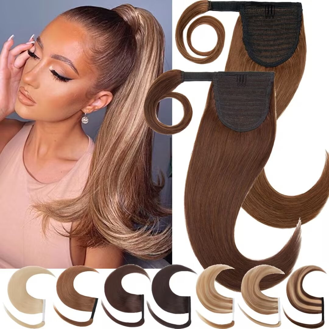 HAIRRO Ponytail Extension Human Hair Ponytail Extension Clip In ...