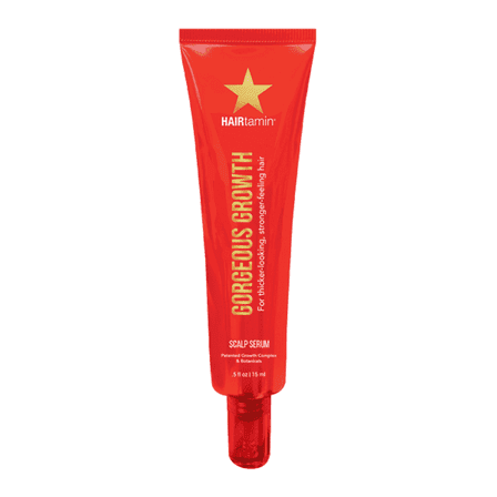 HAIRtamin Gorgeous Growth Serum for Thicker-Looking Hair, Hydrates Dry Scalp, Travel Size, 15 mL