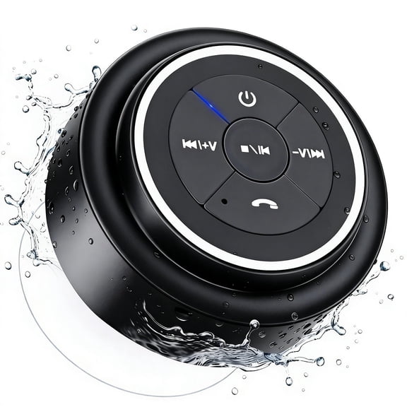 HAISSKY Bluetooth Shower Speakers, Portable Wireless Speaker with Suction Cup, IP67 Waterproof Speaker Pairs Easily to Phones, Tablets, Computer, Gift for Men & Women
