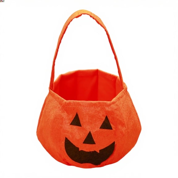 HAITIANS Halloween Pumpkin Candy Bags, Handheld Candy Bags, Plush Non-Woven Fabric Pumpkin Bags, Cute Pumpkin Baskets Suitable for Home Storage And Party Decoration