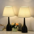 HAITRAL Modern Lamp Set of 2 Classical Table Desk Lamp for Bedroom