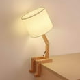 thumbnail image 1 of HAITRAL Wooden Table Lamp Creative Adjustable Stand for Bedrooms, 1 of 3