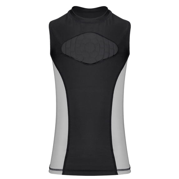 HAIYUE Youth Kids New Padded Sleeveless Compression Shirt for Football Baseball to Protect Chest of Size S
