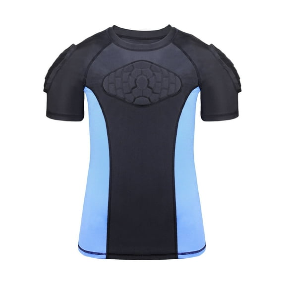 HAIYUE Youth New Padded Compression Shirt for Football to Protect Chest Shoulder Back of Size S