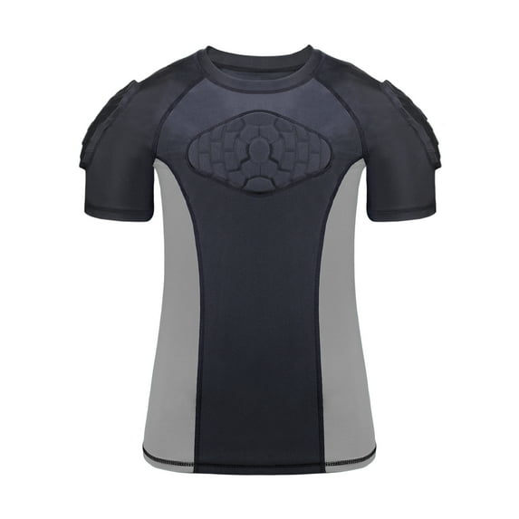 HAIYUE Youth New Padded Compression Shirt for Football to Protect Chest Shoulder Back of Size XL