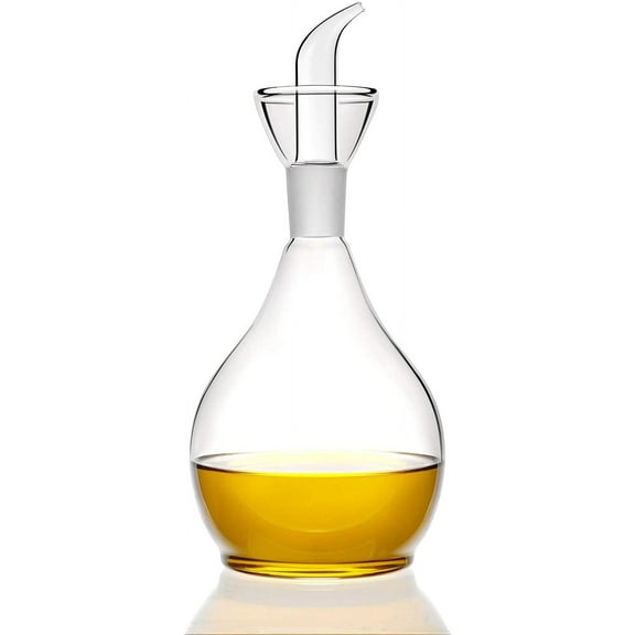 HAIZEEN 18ounce/ 550 ml Olive Oil Dispenser Oil Bottle Glass with No Drip Bottle Spout